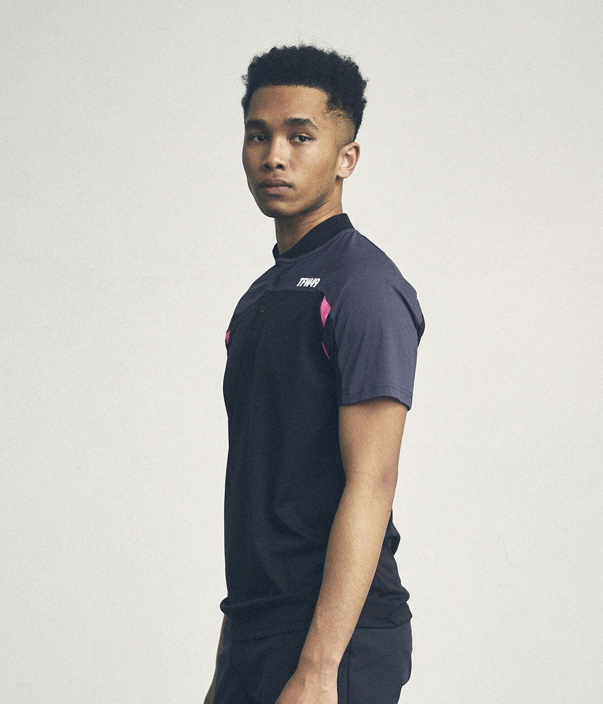 SIDE MESH COLLAR LESS POLO | TFW49（ティーエフダブリュー）Official 