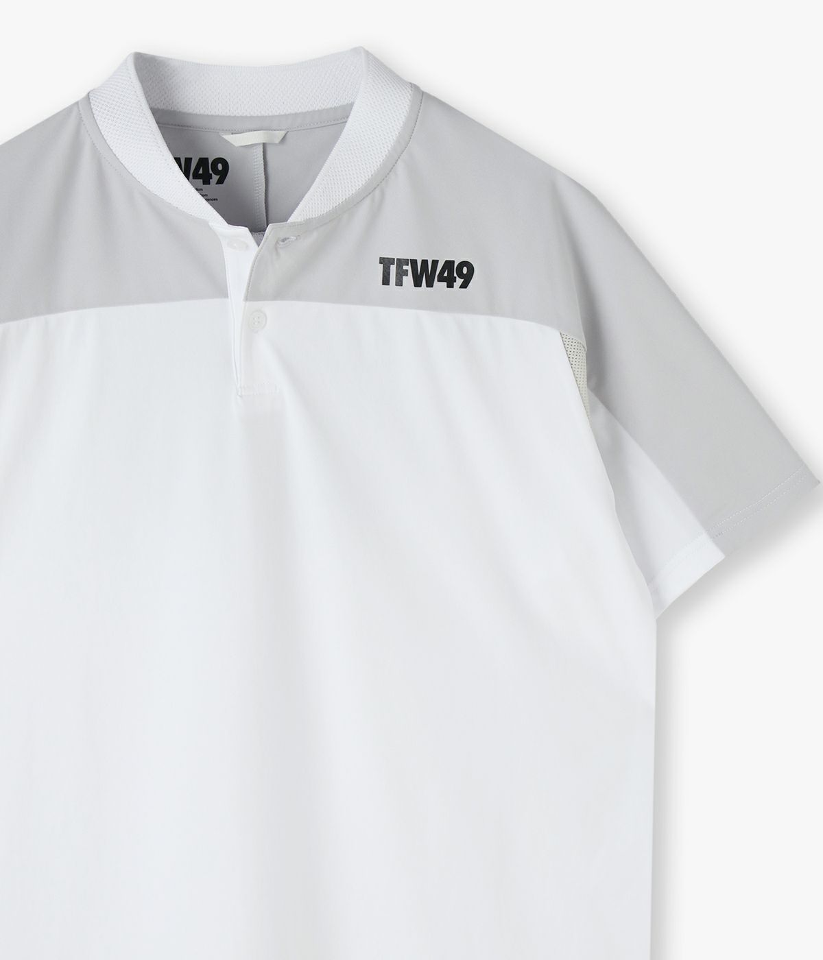 53cm 着丈TFW49 カラーレス 半袖 ポロシャツ 4 ホワイト /○ - ポロシャツ