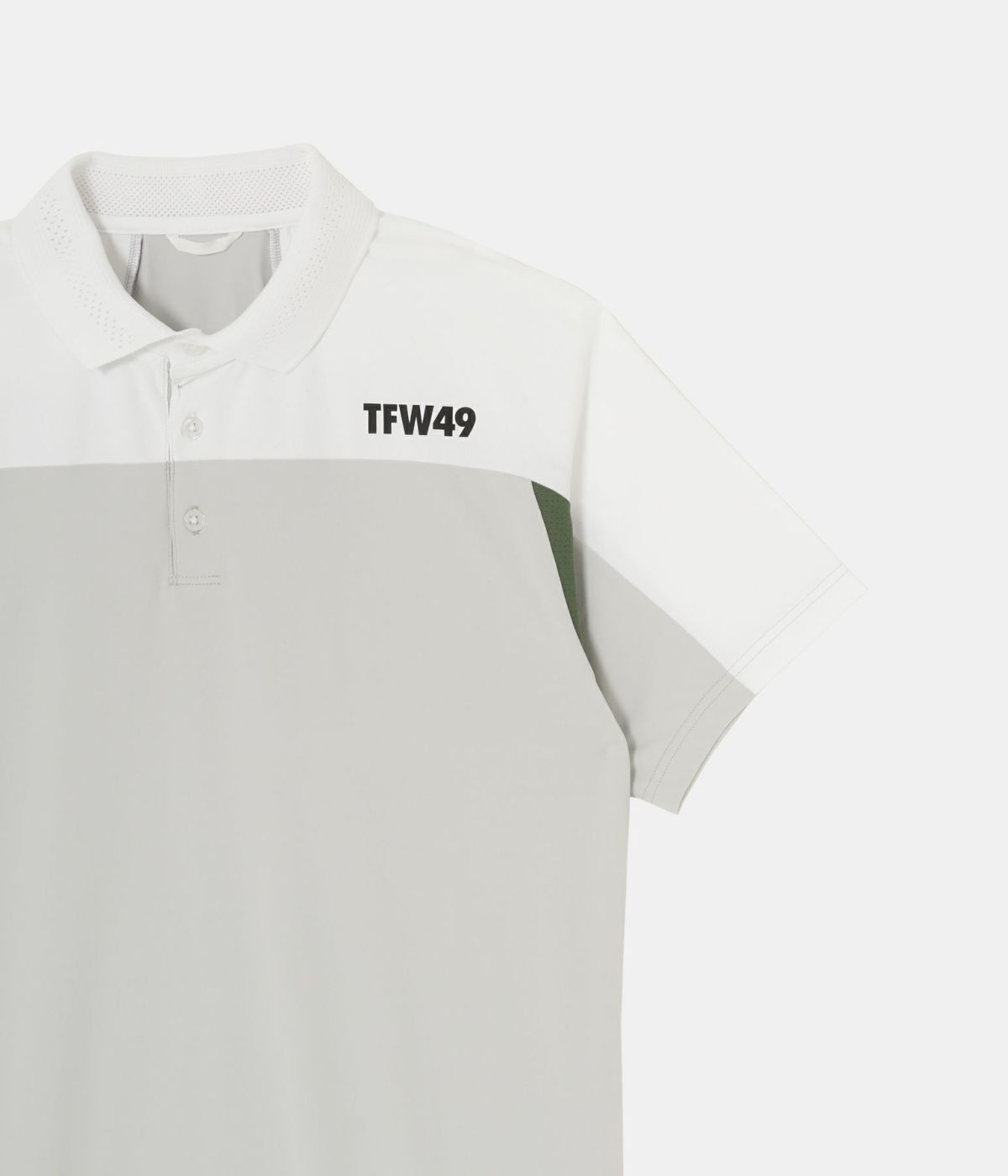 TFW49 ティーエフダブリュー49 SIDE MESH COLLARLESS POLO