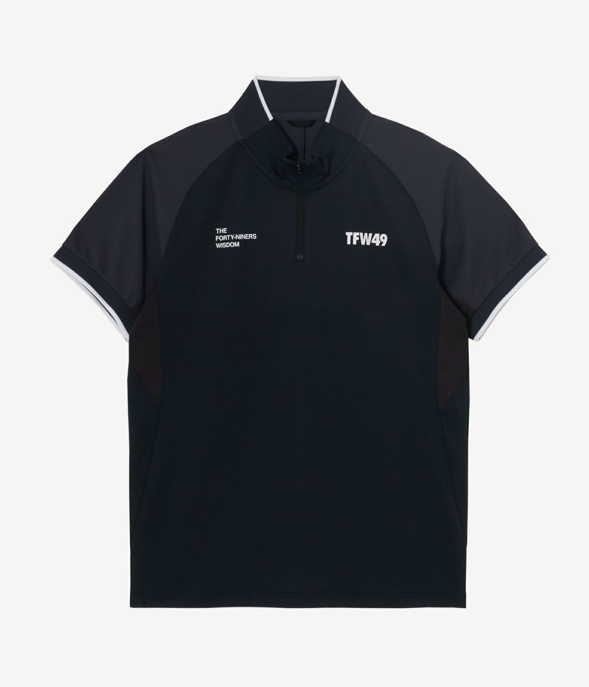 HALF ZIP COLLARLESS POLO | TFW49（ティーエフダブリュー