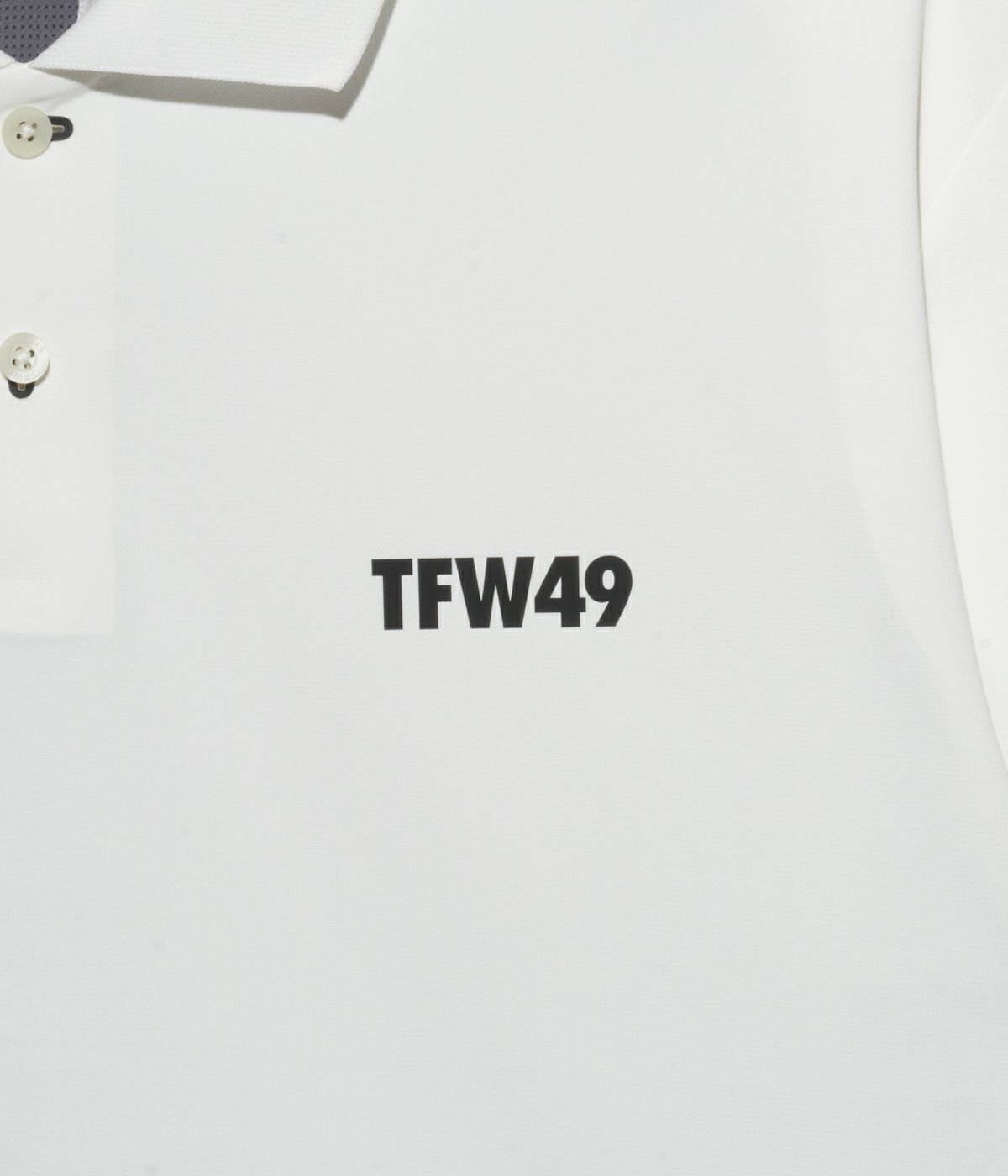 TFW49 リラックスポロ　ホワイト LUXURY BACK MESH POLO | TFW49（ティーエフダブリュー
