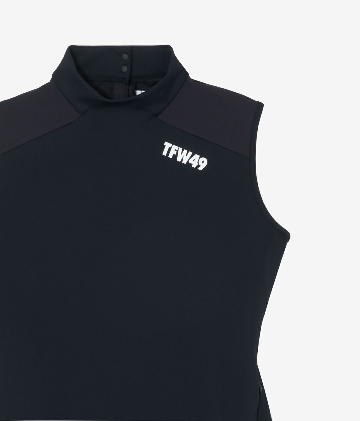 TFW49 ブラック ワンピース レディース SLEEVE LESS MOCKNECK ONE PIECE | TFW49（ティーエフダブリュー