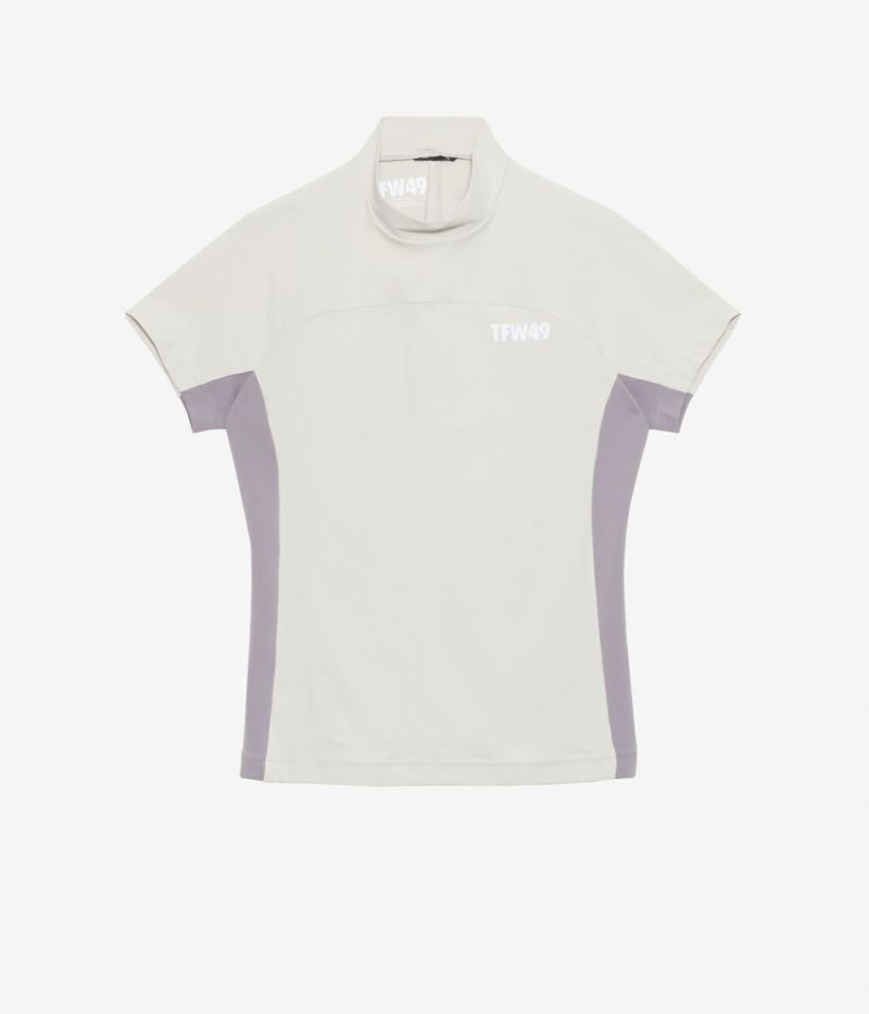 新品　TFW49 ショートモックネック　トレーナー　スウェット　L グレー CASUAL__t042420014-